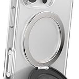 PopSockets Round Phone Grip Compatible with MagSafe, Adapter Ring Included, Phone Holder, Wireless Charging Compatible - Black-76