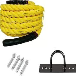 Lifestyle Helpmate Premium Workout Battle Rope for Core Strength Training, Poly Dacron Heavy Exercise Training Rope for Improve Strength Building Muscle -1.5 inch thinkines Exercise (50 fit)-image-76