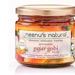 Neenu's Natural Gajar Gobi Mixed Veg Pickle (200g) | Vegetable Achaar | Indian Preserve, Chutney, UppinKai | No Preservatives - Pack of 1-image-33