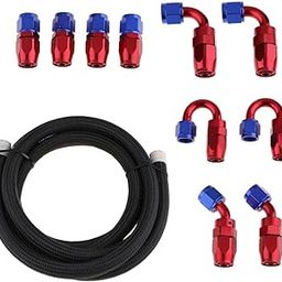 Enakshi® an 8 Nylon Braided Oil Fuel Hose with 10 Pieces Aluminum Fittings Kit Black|Parts & Accessories | Performance & Racing Parts | Auto Performance Parts | Fuel Systems | Hoses Lines & Fittings-picture-28