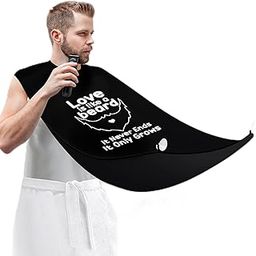 gifts for men beard bib shaving christmas ideas stocking stuffers for husband boyfriend dad him birthday cool accessories trimmer mens apron cape, Black, Long: 42.13"; Hem Width: 28.74"-image-47