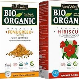 INDUS VALLEY Bio Organic Natural And Pure Fenugreek Powder (Methi powder) with Hibiscus Powder | Hibiscus rosa-sinensis for Skin Care & Hair Care (100g*2=200g)-19