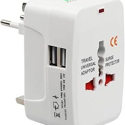 Geek Lab All in One Universal Power Adapter with Dual USB Port. Worldwide Travel Adaptor with Surge Protector.-11