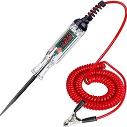 STHIRA Car Test Voltage Tester 3V/6V/12V/24V,AC Car Circuit Tester With Led Indicator Light Car For Fuse,Car Motor,Frenquency Voltage Testing,Car Battery,Car Respair Tool,Car Inspection Tool,Black-26