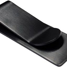 Silver Stainless Steel Slim Money Clip #3 - Black-image-32