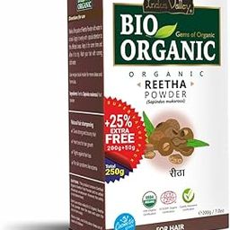 INDUS VALLEY Bio Organic Reetha Powder | Sapindus mukorossi | 100% Organic & Chemical Free Skin Cleanser - 200gm+50gm-image-79