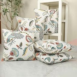 Clasiko Cotton Cushion Covers Set of 5; 18x18 Inches; Tulip Treats-image-56
