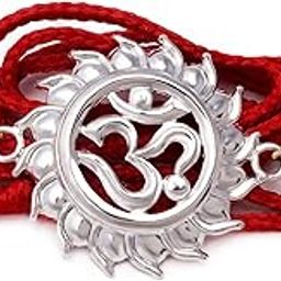 Milan Jewellers 99.5% Fine Silver Best Rakhi for Brother with Kumkum Chawal-image-3