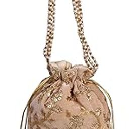 Women's Potli Bag with Potli Golden Cream-7