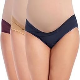 Maternity Low Waist Panties| Cotton Printed Underwear for Womens| V Shaped Lingerie for Pregnant Ladies Plus Size Pack of 3-image-85