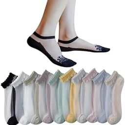 Breathable Invisible No Show Low Cut Women's Comfort Ankle Length Socks, Free Size (Pack of 5 - Mesh socks)-image-92