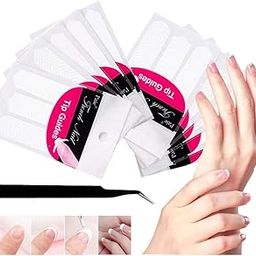 FOK Set Of 10 sheet Nail Art Decoration French Manicure Nail Art Tip Sticker/Tip Guide (3 style)-2