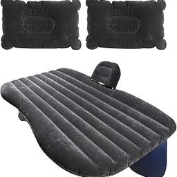 Thump THCMG1P Inflatable Car Mattress with Pump, Extended Couch & 2 Portable Air Pillows Compact Wavy Design Multipurpose Bed for Baby (Light Grey)-18