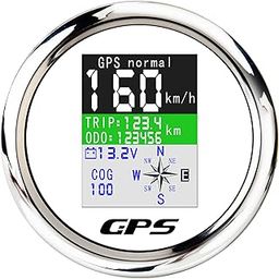 MAIMEIMI GPS Speedometer 3-3/8" 85mm Boat GPS Speedometer Odometer Waterproof White Antenna TFT Screen Digital MPH Knots Km/h for Boat Marine 9-32V Car-21