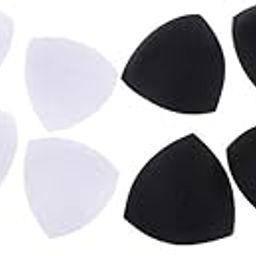 FABLOFT® 6 Pairs Triangle Sewing in Insert Foam Soft Cup Removable Padded White Black-image-37