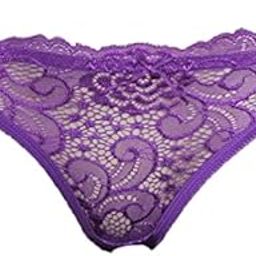 Violet Jaquard Transparent Lace Valentine Gift Panty Intimate Wear Romantic Lingerie Honeymoon Surprise Gift for Your GF Girl Friend Wife Lover-image-49