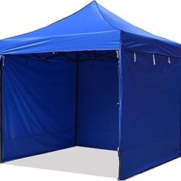 World of Wish® 10X10 ft. [Super Heavy Duty,33 Kg] Foldable Gazebo Tent with 3 Side Cover, Outdoor Canopy Tent with Walls, popup Canopy Tent for Garden,Picnic, Medical Camp, Promotion, Event (Blue)-image-47
