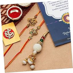 Pack of 3 Rakhi For Brother - Rakhi For Brother and Bhabhi Kids - Lumba Rakhi For Bhabhi/Ganesha Rakhi For Bhaiya Bhabhi/Rakshabandhan Gifts-image-111