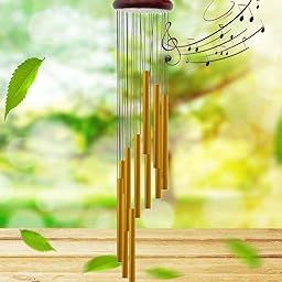 Wind Chimes for Home, Home Decor Items Hanging Decorative Items, Outdoor Windchime Decor, Bells Hanging Decoration Wind Chimes for Balcony Living Room Garden Decoration Indoor (Golden)-image-33