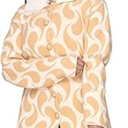 Women's Woolen Button Closure,Fur Collar Neck,Stylish Winter Casual Wear Coat, Cardigan,Sweater. (4001)-image-37