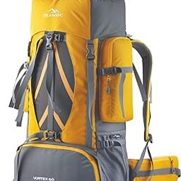 VORTEX 60 Ltr Travel Backpack Hiking Trekking Bag Rucksack Bag for Men & Women, 3 Year Warranty, Yellow, HK004-image-25