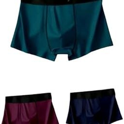 AVSAR Enterprise Men's Boxer Briefs, Pack of 3, Teal, Blue and Burgundy, Elastic Waistband, Comfortable Fit-image-105