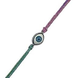 Gold Plated Oval Shape Evil Eye Charm Thread Rakhi Lumba for Happy Raksha Bandhan Festival |Rakhee Celebration Bracelet Online for Bhaiya, Bhabhi, Brother, Sister In law-image-85