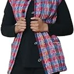 Cotton Linen Lining, Khesh Fabric Outer Sleeveless Khesh Jacket for Men and Women Winter Season (48)-image-86