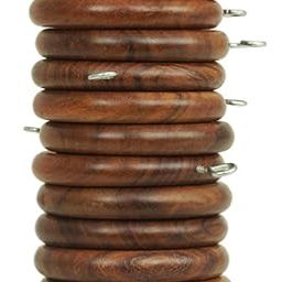 Royal Craft Expertise™ Wooden Handmade & Handcrafted Curtain Rings/Hooks/Clips for 1.25 to 2.5 Inch Curtain Rod (Pack of 50) (Inner Dia 2.5, Outer Dia 3.5 Inch, Brown, Natural Sheesham Wood) (50)-image-15
