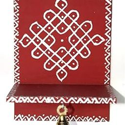 Mada Vilakku | Vilakku Madam for Home | Wall Mounted Diya Stand with Brass Bell for Home | Wall Mount Diya Stand | Diya Stand | Traditional Diya Stand | Wall Hanging Diya Stand | Diya Stand-image-8