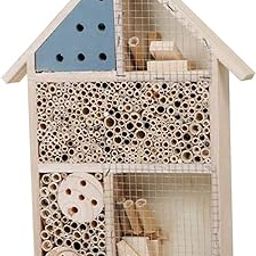 Jazzy Pearls®Wooden Craft Insect House Insect Bug Hotel Garden Decoration Box Blue|Home & Garden | Yard, Garden & Outdoor Living | Bird & Wildlife Accessories |1 x Wooden Insect House-13