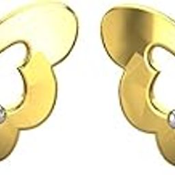 18KT Yellow Gold and Diamond Stud Earring for Women-image-59