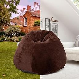 Amazon Brand - Solimo Luxe Fur XXXL Bean Bag Cover Without Beans (Brown)-picture-21