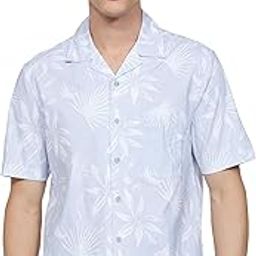 peter england Men Cotton Blend Classic Fit Floral Print Shirt Cuban Collar,Half Sleeves|Casual Wear-picture-25