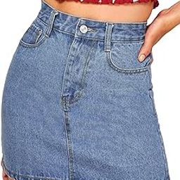 Women Cotton Blend A-Line Mini Skirt-image-68
