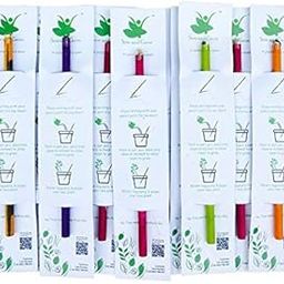 Sow and Grow Plantable Seed Pencils (Pack Of 50 Single Pencils) Made With 100% Recycled Paper | Eco Friendly | Return Gift | Corporate Gifting, Green , Black-11