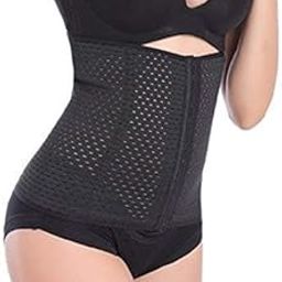 Air Breath Tummy Grip Belt Waist Trainer Trimmer and Slimming Corset 3 Hooks Row Girdle with Shapewear for Women Free Size Best for (28 to 34 Waist) Beige-image-98