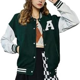 Stylish Long Sleeve Bomber Jacket for Woman (A Print)-image-20