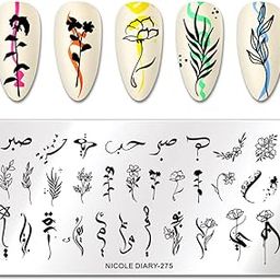Nicole Diary Stainless Steel Nail Stamping Image Plate Design 275-image-38