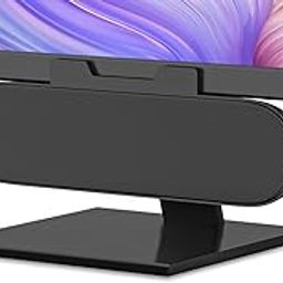 LXTNFU Computer Speakers for Desktop Monitor,Single Speakers for Desktop PC,Laptop Speaker with Loud Sound,Volume Control Easily Clamps to Monitors(USB-C to USB Adapter Included) (Black)-1