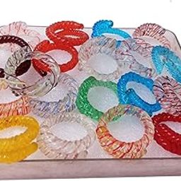 eshoppee 10Pcs Assorted Multi Glass Finger Rings(19)-image-14
