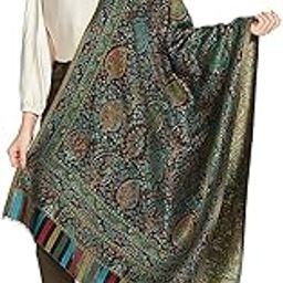 Women's Antique Scarf, Extra soft Bamboo, Peacock Green, 211161-image-3
