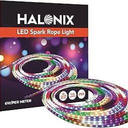Halonix 10 Meter Multicolor 11W Rope Light with 8 Light Modes | IP65 Certified, BIS Approved | Fairy Light, String Light,Decorative Light | Direct Plug-in | Pack of 1 (10 Meter, Multi Color)-1