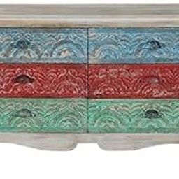 Nazar Art & Craft Solid Wood Chest of Drawers | Wooden Cabinet for Living Room | Antique Chest of Drawer Wood | Chest of Drawers Wooden for Living Room | Mango Wood-18