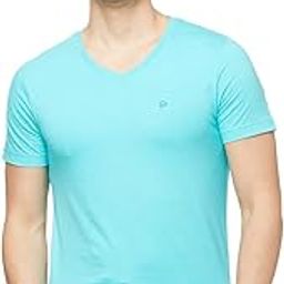 sporto Men's Super-Soft Combed Cotton Solid (Black) T-Shirt | Modern Slim Fit | V-Neck with Short-Sleeves-picture-15