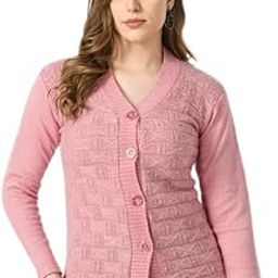 Women's Regular Fit V-Neck Full Sleeve Self Design Winter wear Sweater Cardigans-image-73