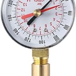 SHUATI Water Pressure Test Gauge, 2.5" Dial Size Pressure Meter, 3/4" Female Thread Digital Display Manometer, 0-200 Psi Dual Scale Dial Gauge-15