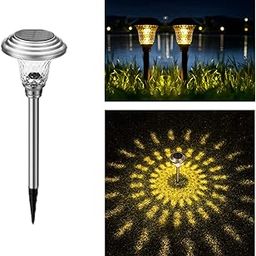 hardoll Steel Led Solar Pathway Lights For Home Outdoor Garden Waterproof Decoration Warm White(Pack Of 1)-image-74