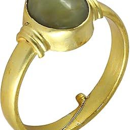 8.00 Ratti Natural Cat's Eye Lehsuniya Cats eye Stone Ashtadhatu Adjustable Ring Rashi Ratna Origional and Certified Ashta Dhatu Free Size Anguthi for Astrological Purpose-image-40