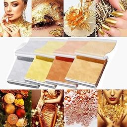GSWC. 300pc Metallic Gold FOILS Clarity FOILS Sheets Gliding FOILS Imitation Gold FOILS for DIYE,FRAM,Art & Craft,Furniture Decoration ETC-20
